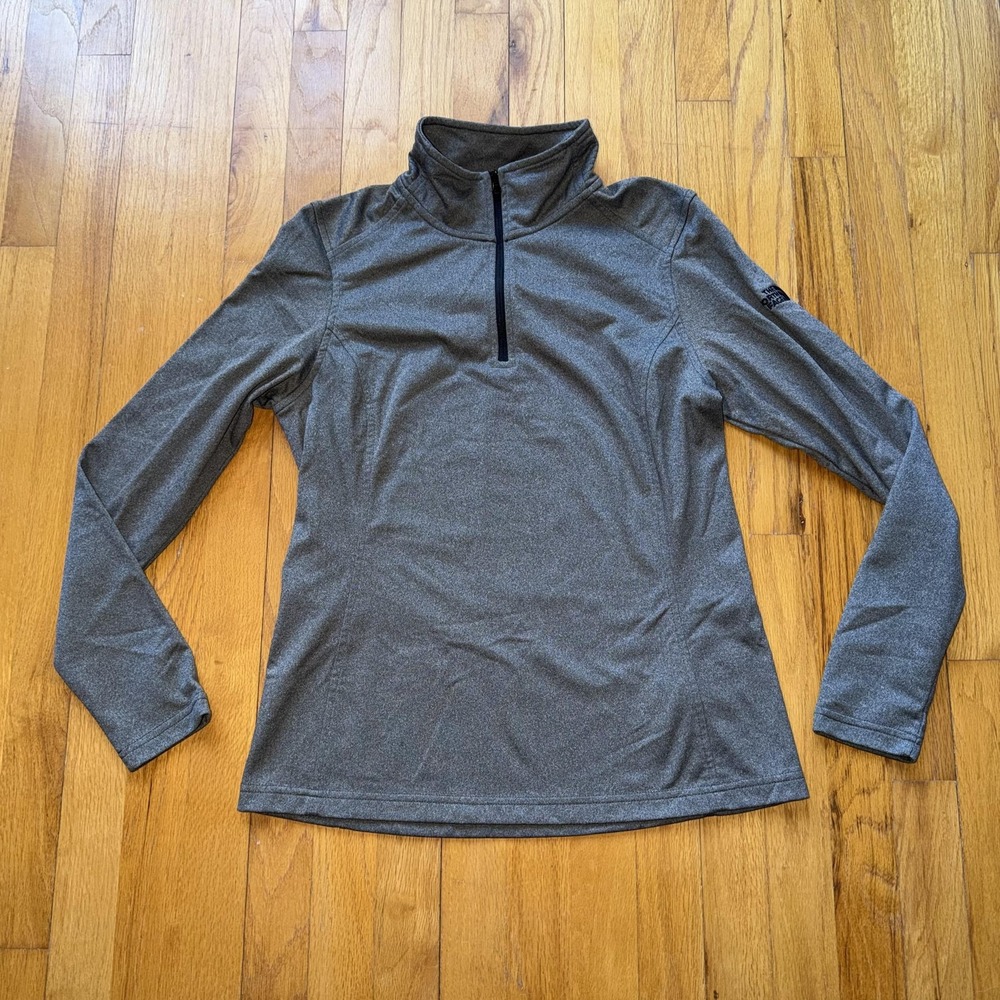 The North Face 1/4 Zip Pullover Shirt M‎ Gray Lightweight Athletic Gorpcore Hike